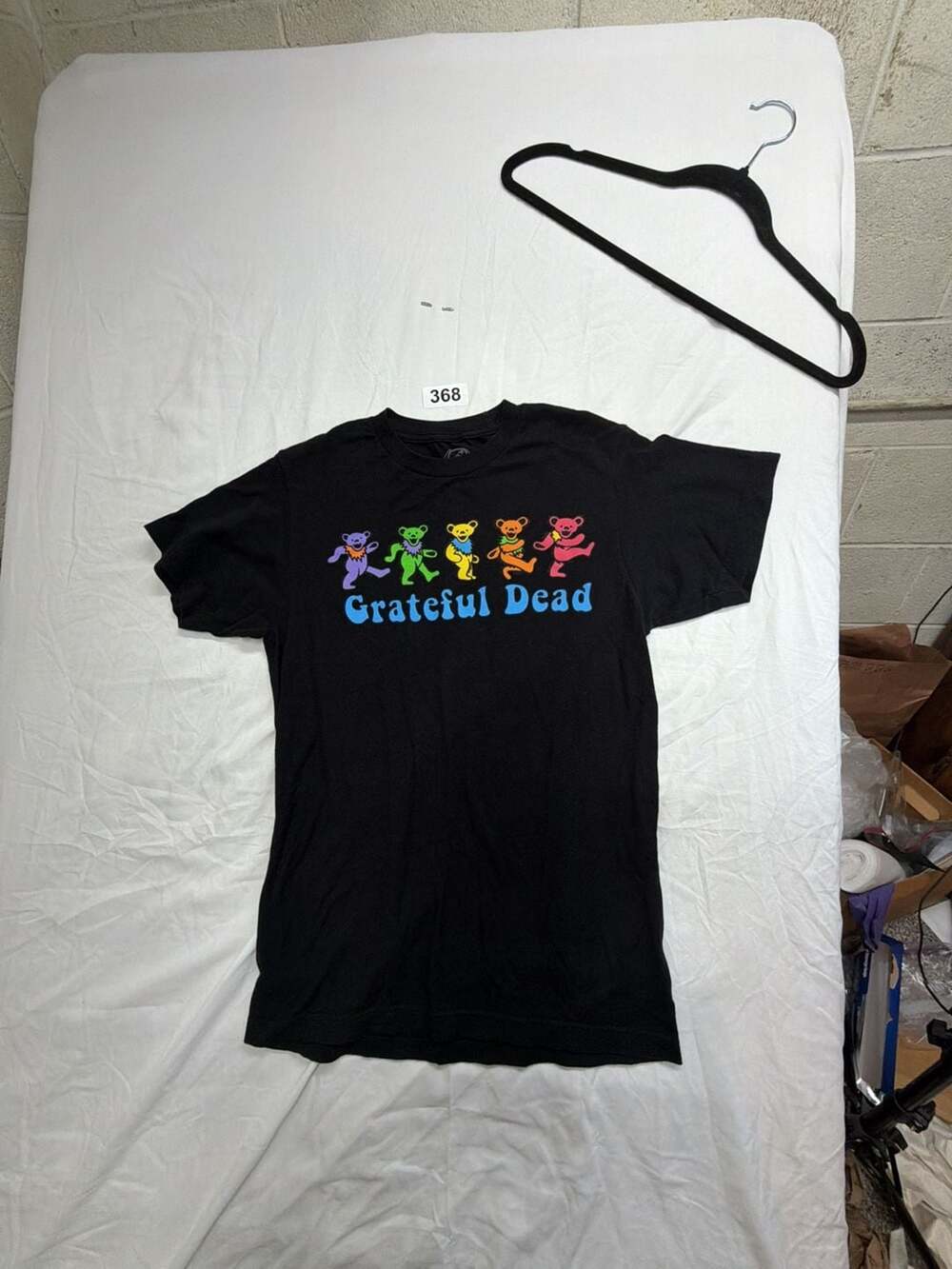 Grateful Dead Rainbow Dancing Bears Band Logo Black T-Shirt Size Small S